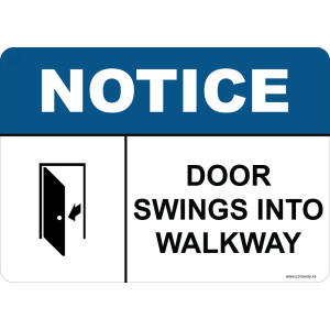G Signage - "Door Swings Into Walkway" - EN - OSHA Notice Sign