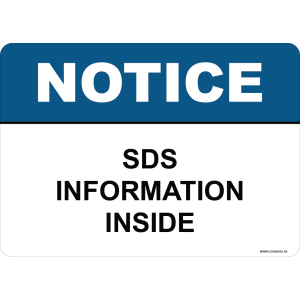 G Signage - "SDS Information Inside" - EN - OSHA Notice Sign