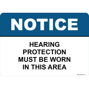 G Signage - "Hearing Protection Must Be Worn In This Area" - EN - OSHA Notice Sign