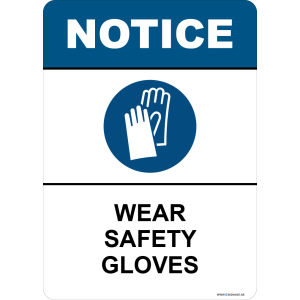 G Signage - "Wear Safety Gloves" - EN - OSHA Notice Sign