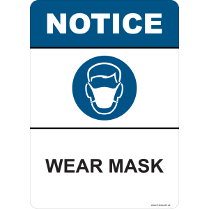 G Signage - "Wear Mask" - EN - OSHA Notice Sign