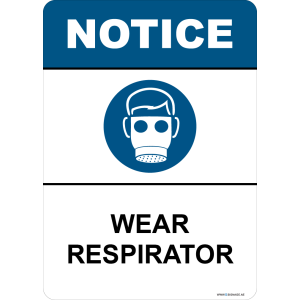 G Signage - "Wear Respirator" - EN - OSHA Notice Sign