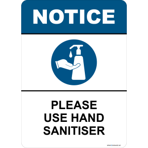 G Signage - "Please Use Hand Sanitiser" - EN - OSHA Notice Sign