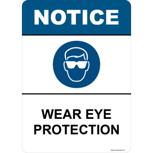 G Signage - "Wear Eye Protection" - EN - OSHA Notice Sign