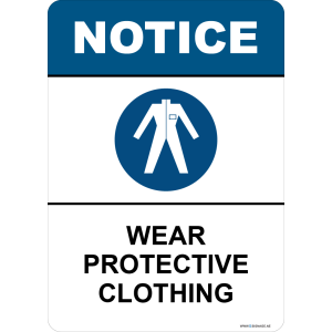 G Signage - "Wear Protective Clothing" - EN - OSHA Notice Sign