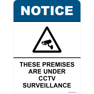 G Signage - "These Premises Are Under CCTV Surveillance" - EN - OSHA Notice Sign