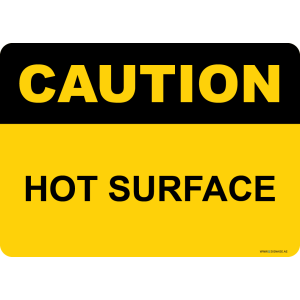 G Signage - "Hot Surface" - EN - OSHA Caution Sign