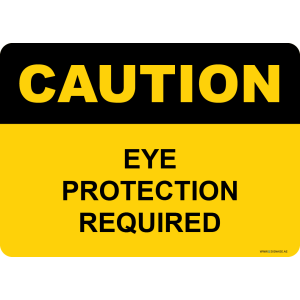 G Signage - "Eye Protection Required" - EN - OSHA Caution Sign