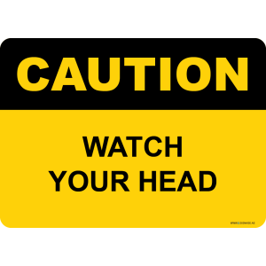 G Signage - "Watch Your Head" - EN - OSHA Caution Sign