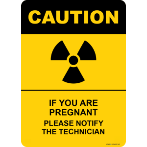 G Signage - "If You Are Pregnant Please Notify The Technician" - EN - OSHA Caution Sign