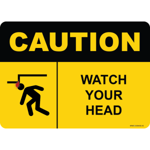 G Signage - "Watch Your Head" - EN - OSHA Caution Sign