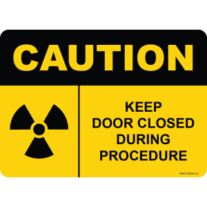 G Signage - "Keep Door Closed During Procedure" - EN - OSHA Caution Sign