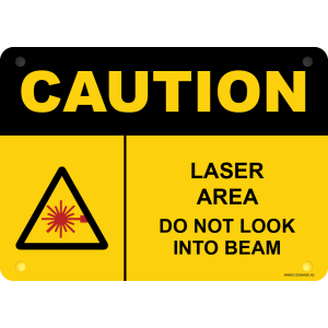 G Signage - "Laser Area Do Not Look Into Beam" - EN - OSHA Caution Sign