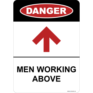 G Signage - "Men Working Above" - EN - OSHA Danger Sign