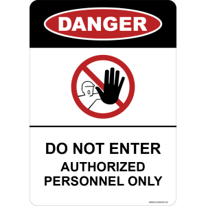 G Signage - "Do not enter authorized personnel only" - EN - OSHA Danger Sign