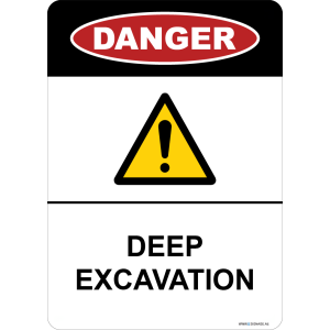 G Signage - "Deep Excavation" - EN - OSHA Danger Sign