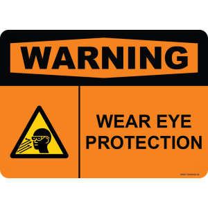 G Signage - "Wear Eye Protection" - EN - OSHA Warning Sign