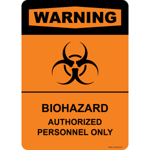G Signage - "Biohazard Authorized Personnel only" - EN - OSHA Warning Sign