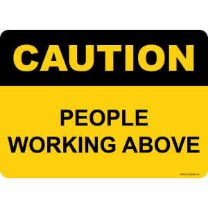 G Signage - "People Working Above" - EN - OSHA Caution Sign