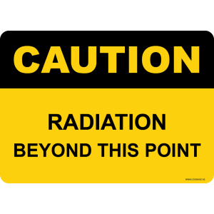 G Signage - "Radiation Beyond This Point" - EN - OSHA Caution Sign