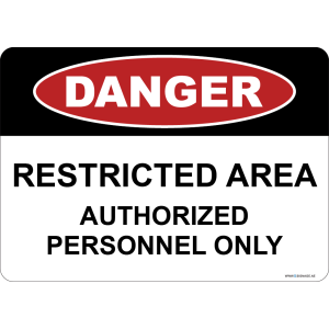 G Signage - "Restricted Area Authorized Personnel Only" - EN - OSHA Danger Sign