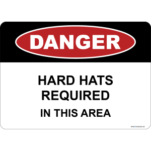G Signage - "Hard Hats Required In This Area" - EN - OSHA Danger Sign