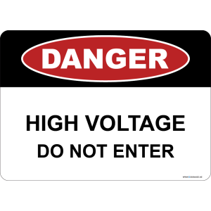 G Signage - "High Voltage Do Not Enter" - EN - OSHA Danger Sign