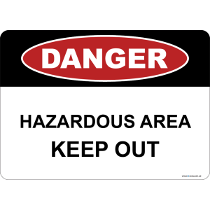 G Signage - "Hazardous Area Keep Out" - EN - OSHA Danger Sign