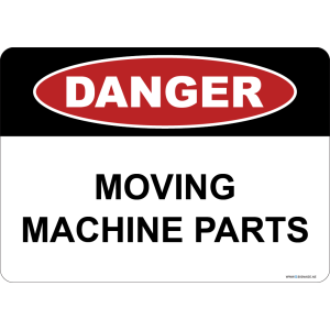 G Signage - "Moving Machine Parts" - EN - OSHA Danger Sign