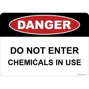 G Signage - "Do Not Enter Chemicals In Use" - EN - OSHA Danger Sign