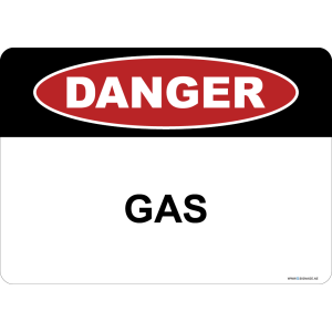 G Signage - "Gas" - EN - OSHA Danger Sign