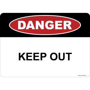 G Signage - "Keep Out" - EN - OSHA Danger Sign