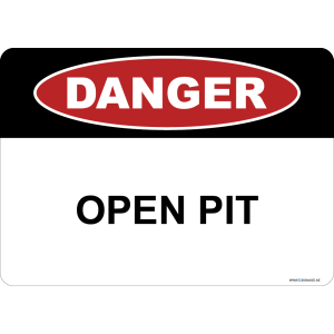 G Signage - "Open Pit" - EN - OSHA Danger Sign