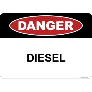 G Signage - "Diesel" - EN - OSHA Danger Sign