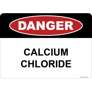 G Signage - "Calcium Chloride" - EN - OSHA Danger Sign