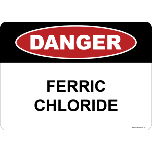 G Signage - "Ferric Chloride" - EN - OSHA Danger Sign