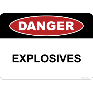 G Signage - "Explosives" - EN - OSHA Danger Sign