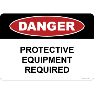 G Signage - "Protective Equipment Required" - EN - OSHA Danger Sign