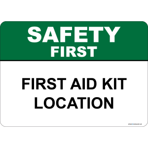 G Signage - "First Aid Kit Location" - EN - OSHA Safety First Sign