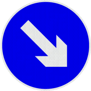 G Signage - KEEP RIGHT - Traffic Sign