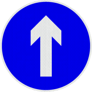 G Signage - AHEAD ONLY - Traffic Sign