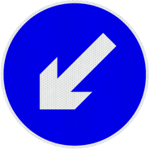G Signage - KEEP LEFT - Traffic Sign