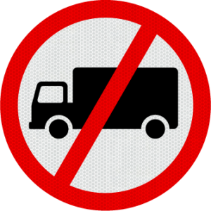 G Signage - NO GOODS VEHICLE - Traffic Sign